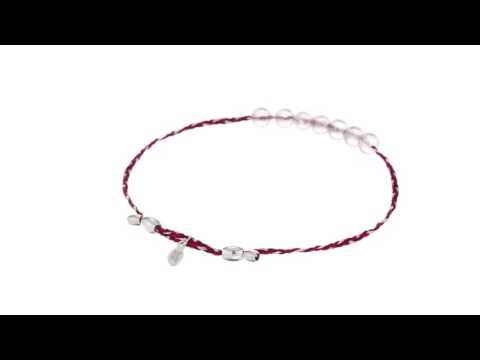 Alex and Ani - Precious Threads Crystal Quartz Gemstone Sangria Braid SKU: 8805242