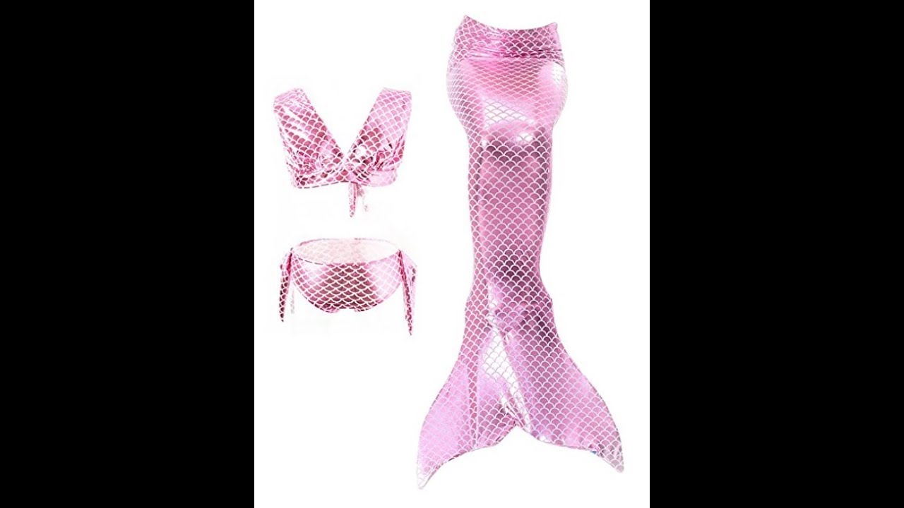 La SSara Mermaid Maillot de bain sirène Cosplay Halter Bikini Mermaid