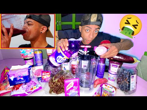 Misturei todas coisas ROXA e tomei 🤮 #DESAFIO