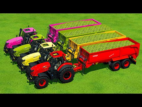 HARVESTING AND LOAD HOPS WITH DEUTZ FAHR TRACTORS - Farming Simulator 22