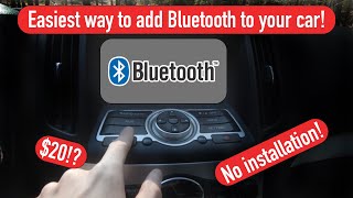 How to add Bluetooth to your car | Bluetooth Aux Car adapter | Add Bluetooth for cheap