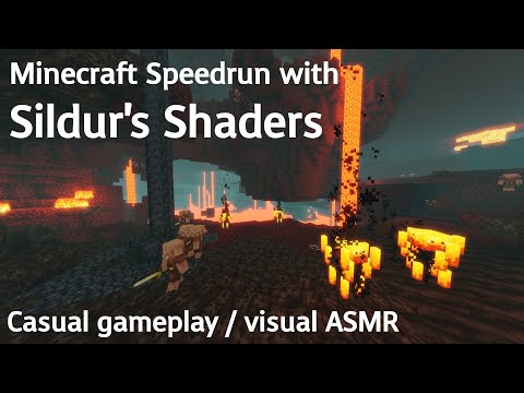 Speedrunning Minecraft with Shaders (no commentary)