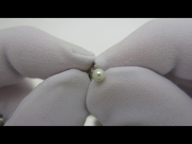 Срібні сережки пусети з перлами сжх58 Відео огляд