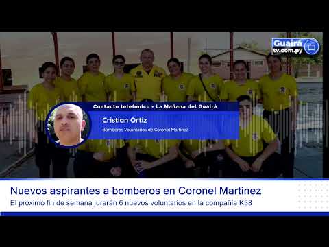 Cristian Ortíz - Cuerpo de Bomberos Voluntarios de Coronel Martínez.