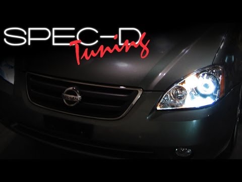 SPECDTUNING INSTALLATION VIDEO: 2002-2004 NISSAN ALTIMA PROJECTOR HEADLIGHTS