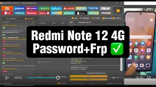 Xiaomi Redmi Note 12 4G 23021RAAEG Password+Frp bypass with Unlock Tool
