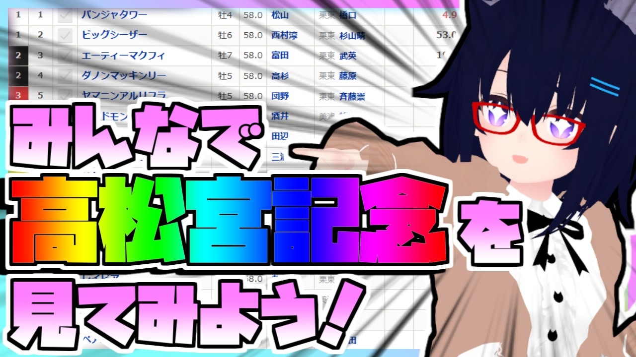 【競馬】ウマ娘から競馬を知った初心者も寄っといで！~みんなで競馬を見てみよう:2026高松宮記念編~