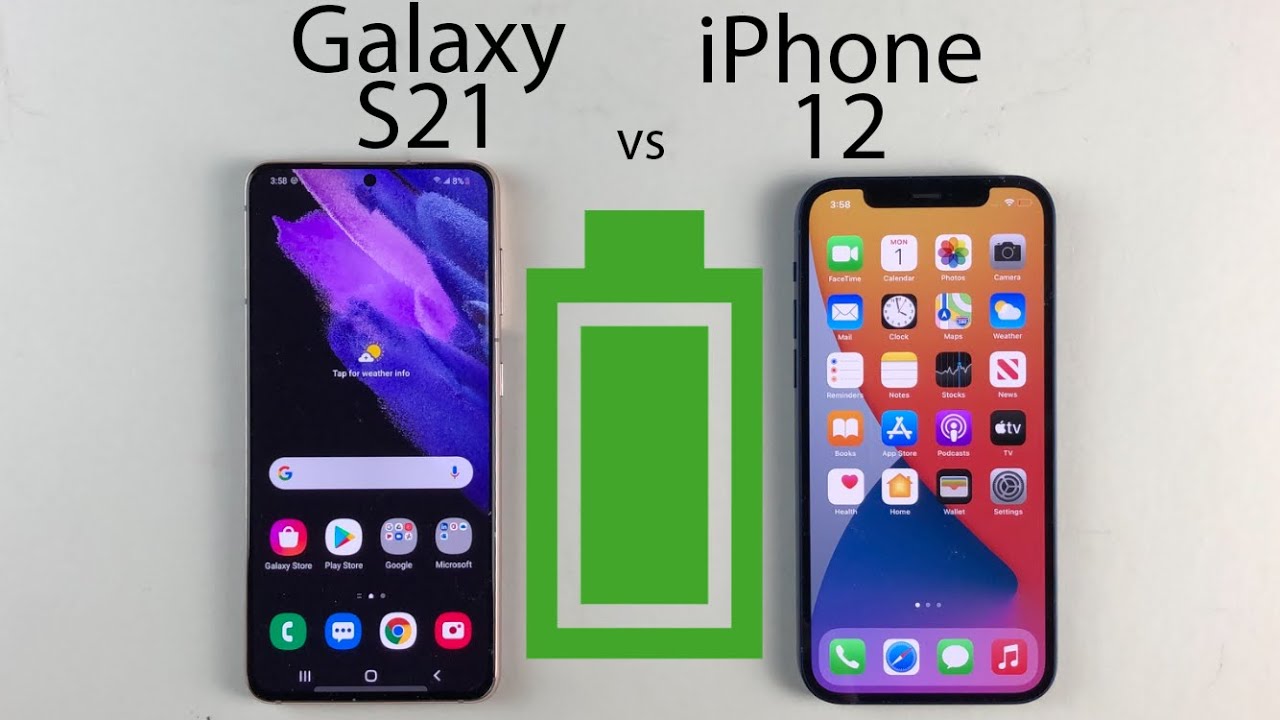 iPhone 12 vs Galaxy S21 Battery Life DRAIN Test