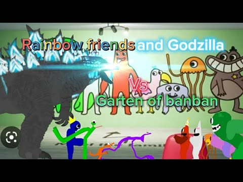 Rainbow friends and Godzilla vs Garten of banban #friendstoyourend #godzilla #gartenofbanban