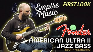 Video thumbnail for FIRST LOOK - Fender American Ultra II Jazz Bass (Ebony Fretboard) by Empire Music