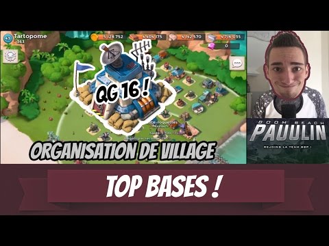 TOP BASES ! #1 ORGANISATION DE VILLAGE  - QG 16 (Boom Beach)