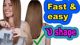 How To Cut Your Own Hair U shape
