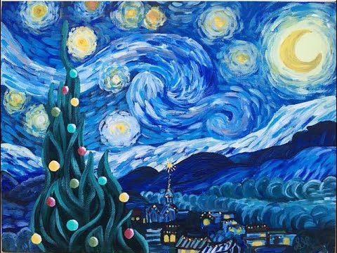 Paint with Me! - Christmas Van Gogh Starry Night