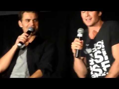 Ian Somerhalder & Paul Wesley Onstage at The Vampire Diaries Convention In Las Vegas