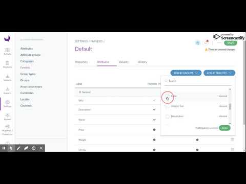 How to add attributes in the Akeneo family