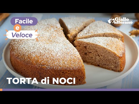 TORTA di NOCI, FACILE, SUPER SOFFICE e PERFETTA PER LA COLAZIONE! 🥧