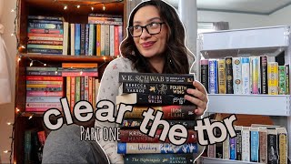 trying to read ALL of the books on my physical tbr 📖✨| cart set up and prompt jar