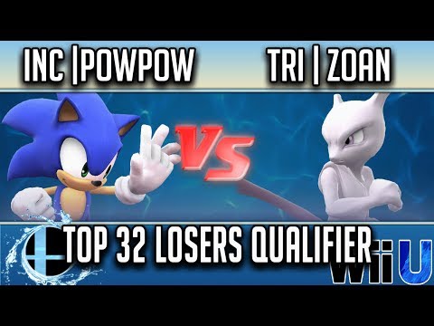 Smash'N'Splash 3 TOP 32 LOSERS QUALIFIER - InC | PowPow (Sonic) vs Tri | Zoan (Mewtwo)