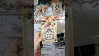 Snowman Valentine Blocks | Whimsical Primitive Decor