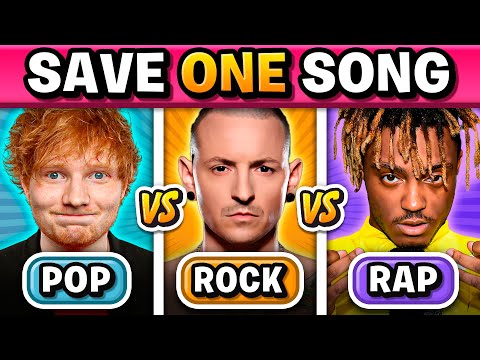 POP vs ROCK vs RAP: Save One Song 🎶 Music Quiz Challenge
