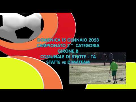 15-01-2023  Campionato 2^ Categoria   STATTE - DIMATEAM  3 0