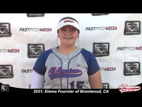 2021 Emma Fournier Pitcher and First Base Softball Player Skills Video - AASA Pikas
