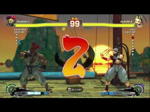 GamerBee [Akuma] vs ippis [Ibuki] SSF4 Japanese Online Ranked Matches - TRUE-HD