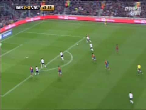 Liga 2009 : J14 : Barcelone - Valence : 4-0