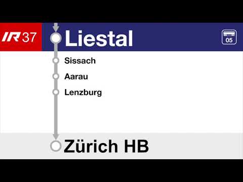 SBB Ansagen - IR37 Basel-Zürich