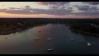Somesville Harbor Sunset Aerial Tour
