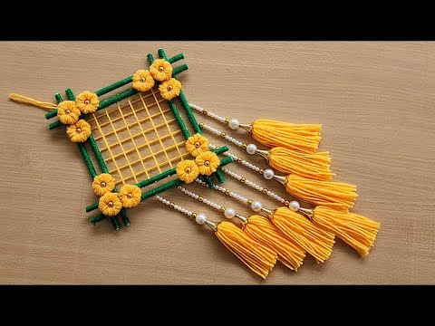 🌸 Yarn Wall Decor | Easy Woolen Flower Wall Hanging | Beautiful Woolen Craft Ideas 🌸