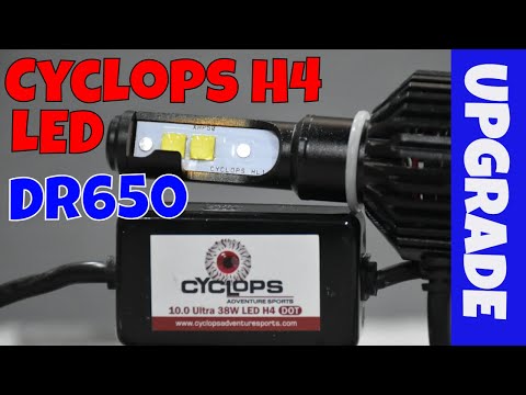 Today,  I show you the Cyclops H4 Ultra headlight bulb for the DR650.