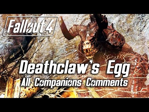 Fallout 4 - Returning the Deathclaw's egg - All Companions Comments