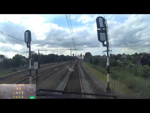A train driver's view: Almere Centrum - Amsterdam CS, VIRM, 26-Jun-2017.