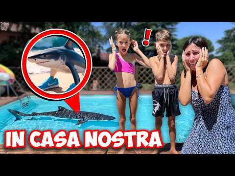 TRALALERO TRALALA E' ENTRATO NELLA NOSTRA PISCINA E CI INSEGUE PER TUTTA CASA ! ITALIAN BRAINROT !