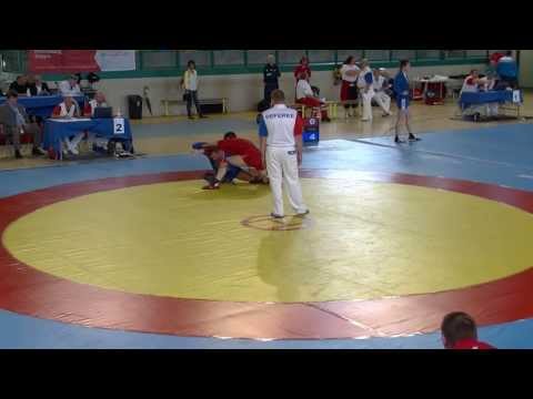 Jacek Cal (POL) vs Jean Reina (FRA) 74 kg - European SAMBO Championships 2013, Crema Italy