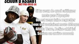 Sexion D&#39;Assaut   Mets pas celle là Paroles Lyrics   YouTube