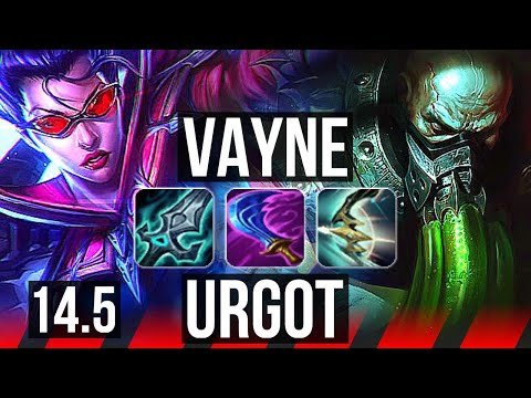 VAYNE vs URGOT (TOP) | 9 solo kills, Legendary, 300+ games | EUW Master | 14.5