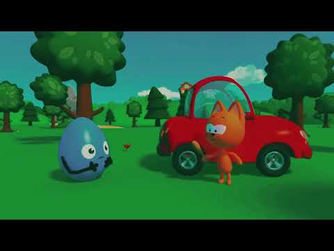 Kitty's Games - Colored Eggs crashed Kote Kitty's Car - premiere on the channel