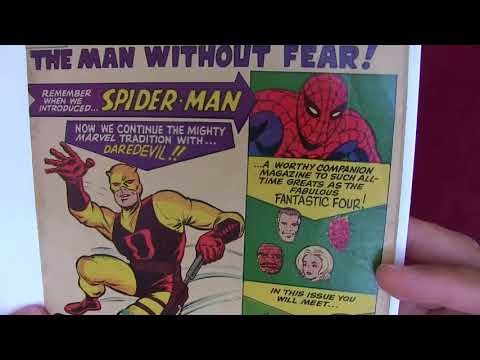 Reading Comics: Daredevil #1, Origin/1st Appearance, Stan Lee, Bill Everett, Jack Kirby, 1964 [ASMR] Video