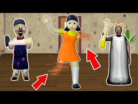 Granny, Ice Scream, Grandpa vs Squid Game (오징어 게임) - funny horror school animation (p.18)