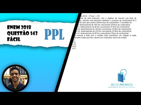 [ENEM 2018-PPL] Questão 143 📘#96-RAZÃO E PROPORÇÃO