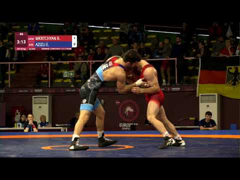 1/4 GR - 55 kg: R. MKRTCHYAN (ARM) v. E. AZIZLI (AZE)