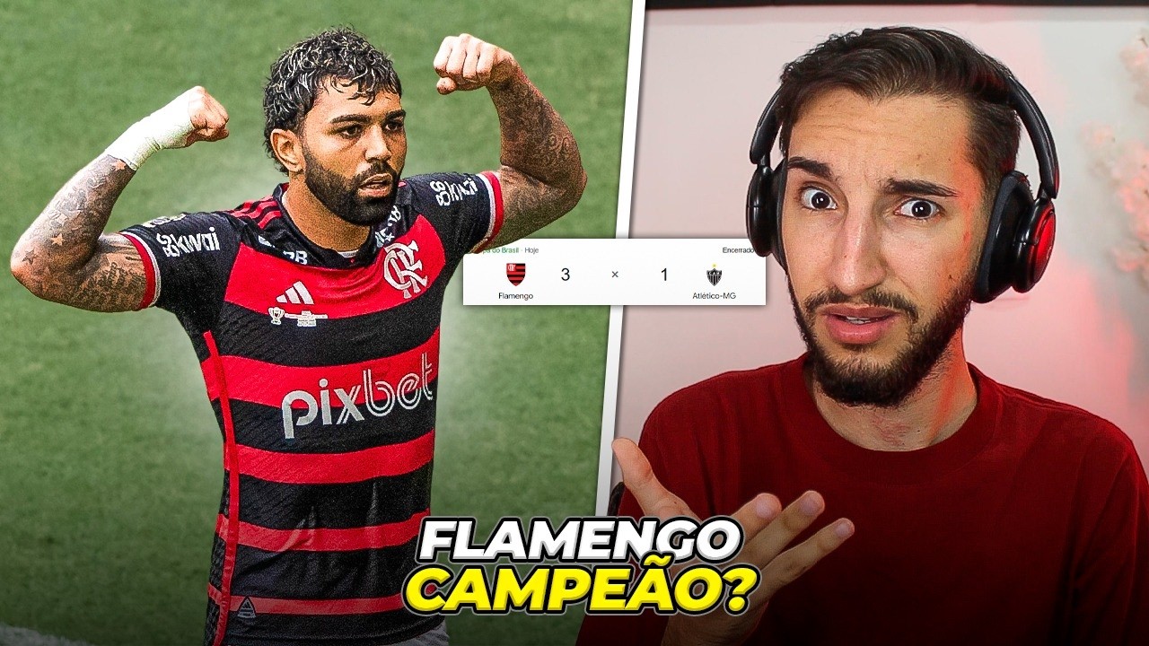 Flamengo 3 x 1 Atlético MG - FLAMENGO JÁ É CAMPEÃO? (Gabigol "ídolo" dnv?)