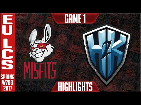 Misfits vs H2k Game 1 Highlights - EU LCS W7D3 Spring 2017 - MSF vs H2k G1
