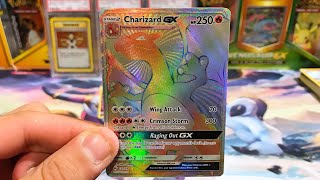 RAINBOW RARE CHARIZARD GX! Opening 5 Burning Shadows Booster Packs - Pokemon Cards
