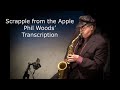 Scrapple from the Apple-Phil Woods' (Eb) transcription. Transcribed by Carles Margarit