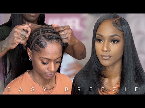 Straight Glueless Lace Front Human Hair Wigs For Black Women Pre Plucked