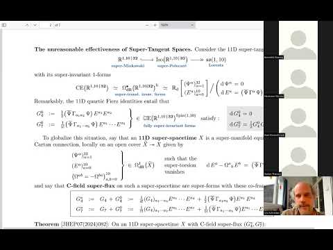 "Super-Exceptional Geometry for 11D Supergravity", talk by Urs Schreiber at HEP Seminar @AEI Potsdam