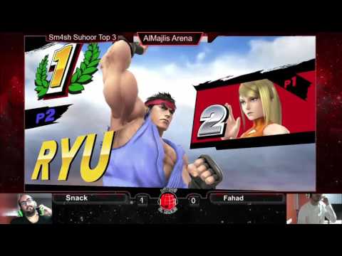 Smash 4 Suhoor: Snack (Ryu, Mega Man) vs Fahad (ZSS) - LF